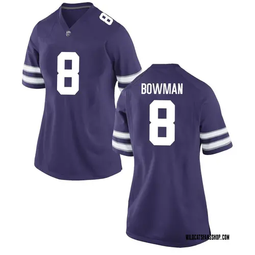 Women's Nike Ty Bowman Kansas State Wildcats Game Purple Football College Jersey